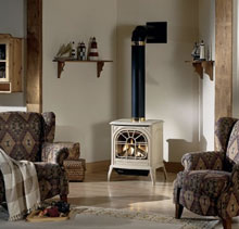 The 'green' home heating solution. pellet stove image