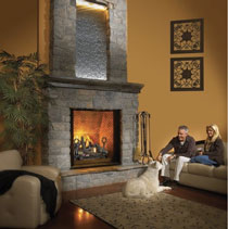 Relax and enjoy the ambiance of the fire. gas stove image